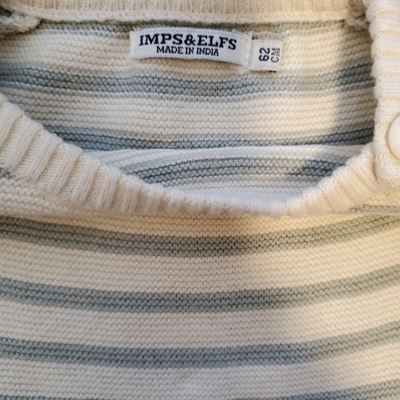 Imps&Elfs light blue and cream sweater size 62cm - Picture 3 of 3